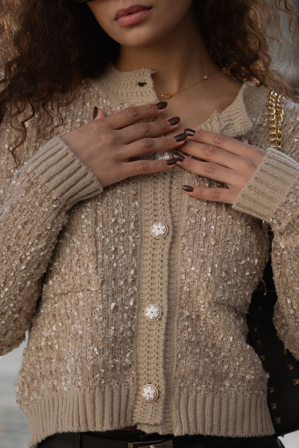 Evelyn Cardigan in Camel